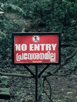 NO ENTRY, forest, drone shots, Wildlife and Environmental Protection Areas, lazy genie, lazygenie, photography